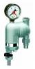 Фильтр для воды FAR 100мкм, с с магнитом , с манометром, Max: 95 C, 25 бар, поворотный 3/4 ВР-НР