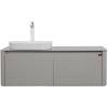 Тумба с раковиной Black&White U915.1200L 9151200L 40x120x55 Белый/Серый