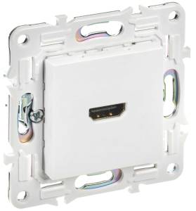 Розетка HDMI IEK Skandy SK-H10-K01 арктический белый