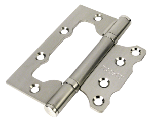 Петля дверная без врезки Rucetti RFH-100x75x2.5 SN Белый никель
