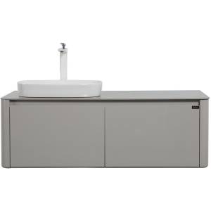 Тумба с раковиной Black&White U915.1200L 9151200L 40x120x55 Белый/Серый