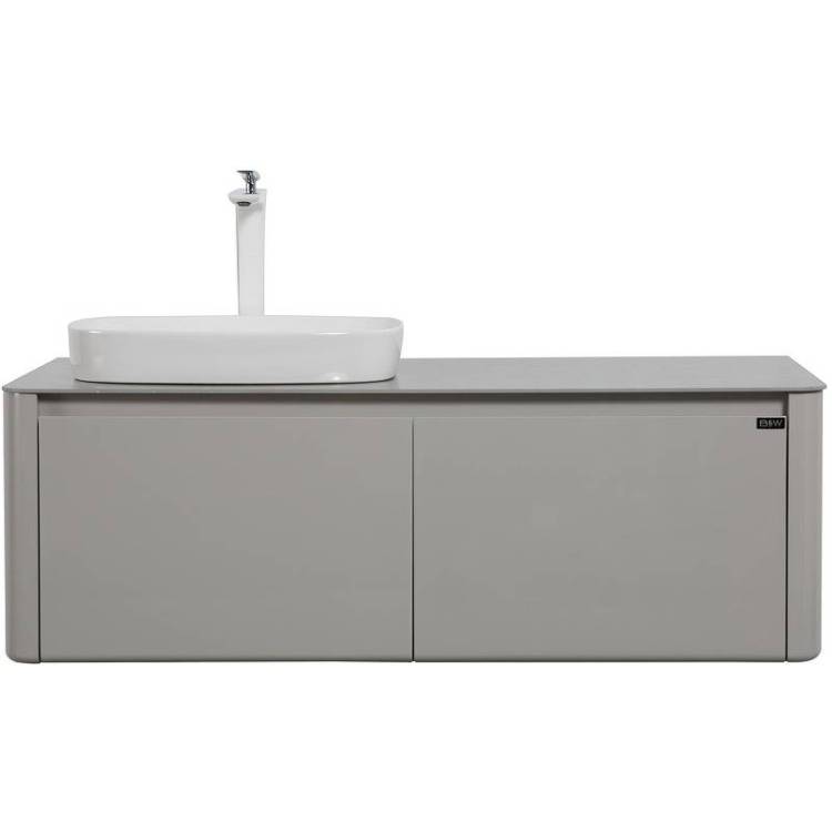 Тумба с раковиной Black&White U915.1200L 9151200L 40x120x55 Белый/Серый
