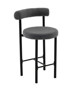 Стул полубарный Stool Group Флорео vd-plb-floreo-fl-grey темно-серый, букле