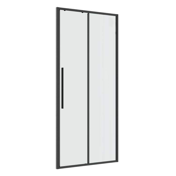 Душевая дверь в нишу Niagara Nova NG-34-10AGR профиль графит матовый, стекло прозрачное, 100x195