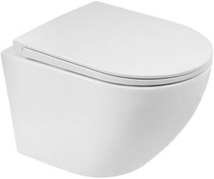 Унитаз подвесной BelBagno Sfera-r BB046CHR крышка BB902SC, безободковый, с микролифтом