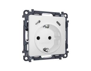 Комплект механизма электрической розетки 2USB C+C 20W с заземлением Ambrella Volt MA MA130510 белый матовый