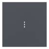 Клавиша одноклавишного выключателя с подсветкой Rikett 35602 BT базальт