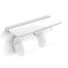 Держатель туалетной бумаги Langberger Accessories 32042B 2-ой со стеклянной полкой