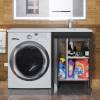Тумба под раковину Uperwood Magenta 5930205158 под стиральную машину, напольная, с дверцами, черная, 60 см фото 7