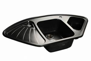 Мойка кухонная GranFest Corner GF-C--1040E угловая 1039x560мм черный
