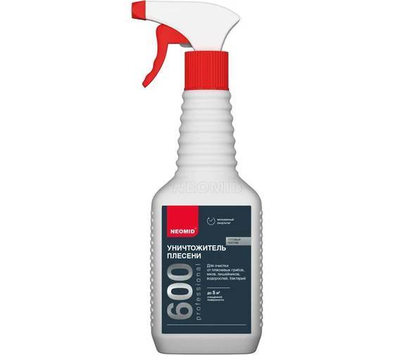 NEOMID 600 УНИЧТОЖИТЕЛЬ ПЛЕСЕНИ с минеральных поверхностей, готовый раствор (0,5л)