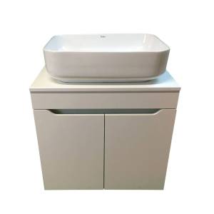 Тумба с раковиной Sintesi STL.W7019_SIN-LVB-APP-409 подвесная, белый глянцевый