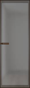 Межкомнатная дверь Profil Doors 1 AGN цвет профиля Деорэ, стекло безопасное 4 мм иней графит 600x2000
