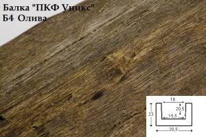 Балка декоративная Уникс Классика Б4 Олива 200x20.5x23