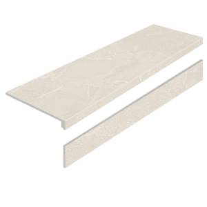 Ступень Staro L Porcelain Step Basaltina Cream AS с подступенником 32x120