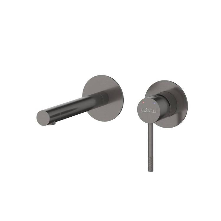 Смеситель для раковины Cezares Relax RELAX-BLI2-2-GM-W0 оружейная сталь