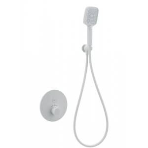 Смеситель для душа Wonzon & Woghand WW-D1017-A-MW с термостатом, белый матовый