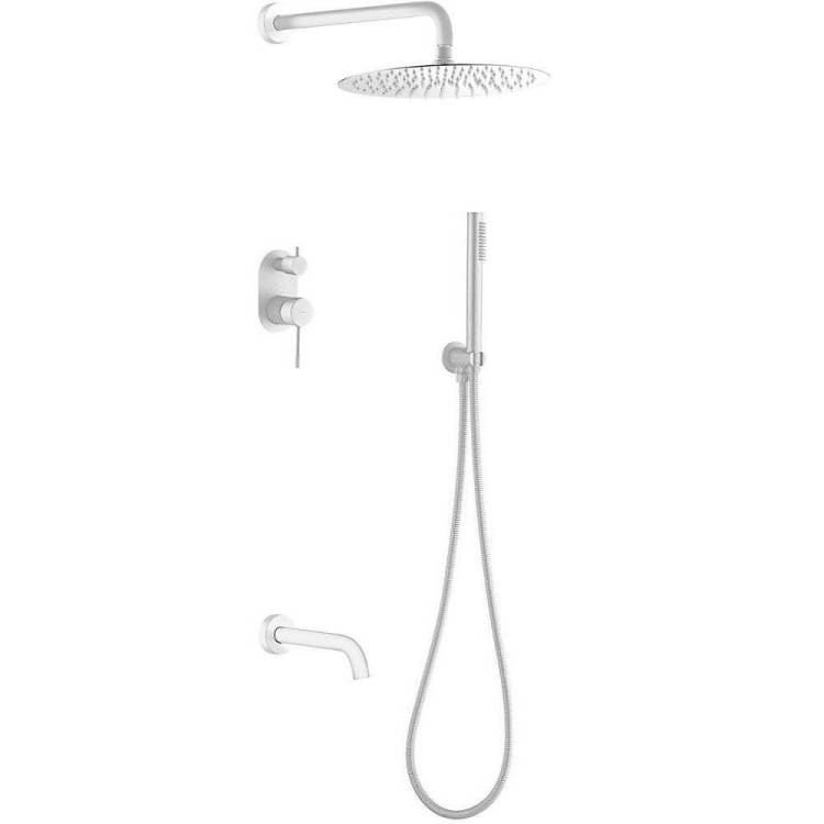 Душевой комплект Boheme Uno 464-2-MW Matt White