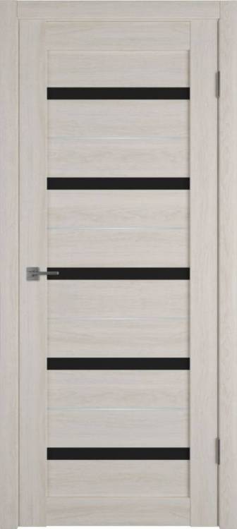 Межкомнатная дверь Владимирская Фабрика Дверей Atum Al 7 Scansom Oak стекло Black Gloss SM 900x2000