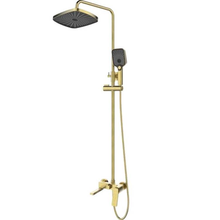 Душевая стойка Esbano Gemini ESDSGEMI-DSSG золото брашированное