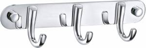 Вешалка Wonzon & Woghand WW-9384-3 с 3 крючками, хром