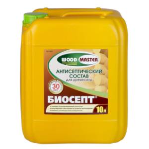 Состав антисептический для древесины Woodmaster Биосепт бесцветный 10 л