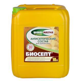 Состав антисептический для древесины Woodmaster Биосепт бесцветный 10 л