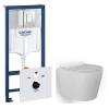 Комплект Grohe GRH775001480 Инсталляция для унитаза Grohe Rapid SL + Унитаз подвесной beWash Aldo безободковый, с сиденьем микролифт, белый глянец