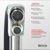 Смеситель для кухни BOND Smart B64-0400 с гибким изливом и подключением к фильтру, черный, сталь фото 4