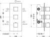 Душевой комплект Timo Tetra-Thermo SX-0199/17SM С ВНУТРЕННЕЙ ЧАСТЬЮ, с термостатом, золото фото 6