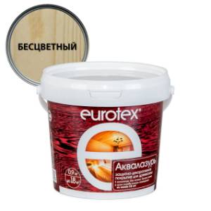 Лак защитно-декоративный для дерева EUROTEX Аквалазурь бесцветный 0.9 л