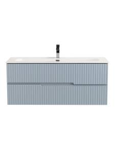 Тумба с раковиной Cezares Duet-N 120 голубой жемчужный, раковина CZR-8073-120