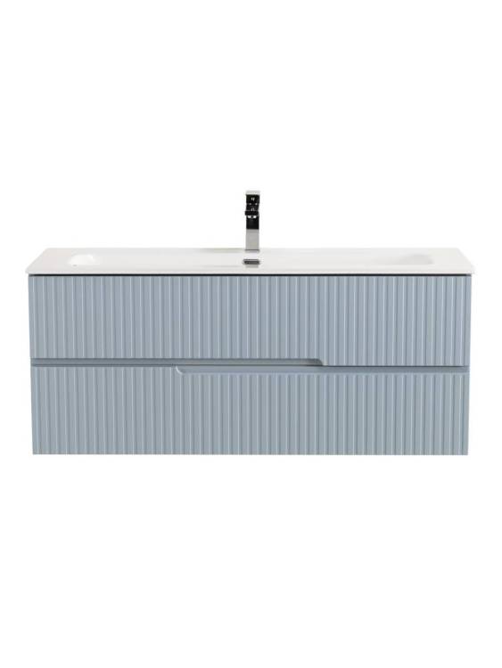 Тумба с раковиной Cezares Duet-N 120 голубой жемчужный, раковина CZR-8073-120