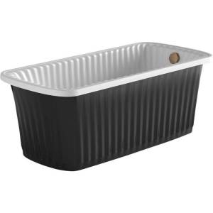 Ванна из искусственного камня Migliore Olivia 24376 174x80 бронзовый слив-перелив, черная