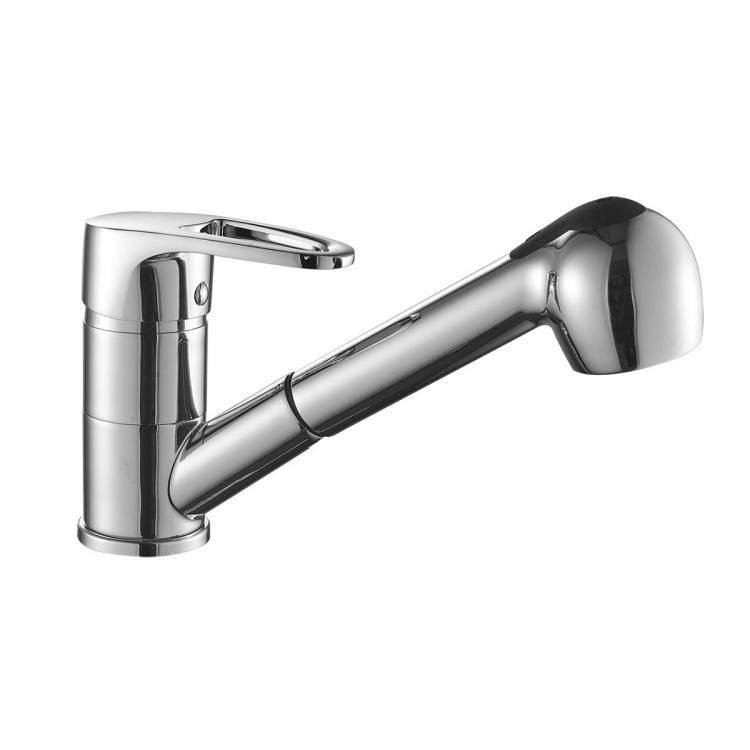 Смеситель для кухни Decoroom DR70 DR70023 одноручный с вытяжным изливом Хром