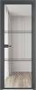 Межкомнатная дверь Profil Doors 3 AX цвет профиля Серая ночь, стекло безопасное 6 мм ромб белый 800x2000