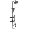 Душевая стойка Wonzon & Woghand WW-C3011-A1-MB черная, с термостатом, с гигиеническим душем