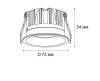 Встраиваемый светодиодный светильник Italline IT08-8035 gold 3000K фото 2