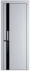 Межкомнатная дверь Profil Doors 18 PE полотно Лайт Грей, кромка алюминиевая с четырех сторон черная, стеклянная вставка черный лак 700x2000