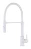 Смеситель для кухни Paulmark Halt Ha214021-WH с гибким изливом, белый матовый