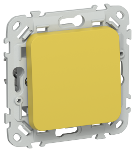 Выключатель 1-клавишный проходной IEK Flite FI-V18-0-10-1-K44 желтый карри