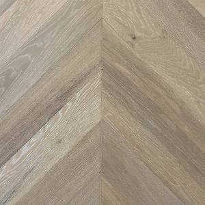 Двухслойная инженерная доска Wood Bee Chevron Дуб Крема 510x92x12