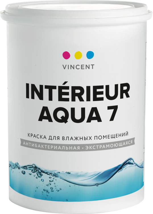 Краска для влажных помещений Vincent Interieur Aqua 7 шелковисто-матовая база С 0.9 л