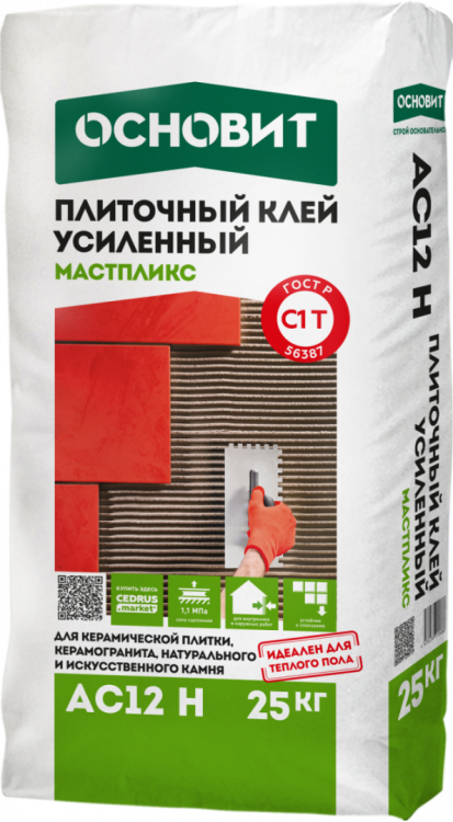 Клей Основит Мастпликс усиленный AC12 H 25 кг