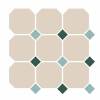 Декор Top Cer Octagon 4416OCT13+18-A White 16/Turquoise 13 + Green 18 Dots 30x30