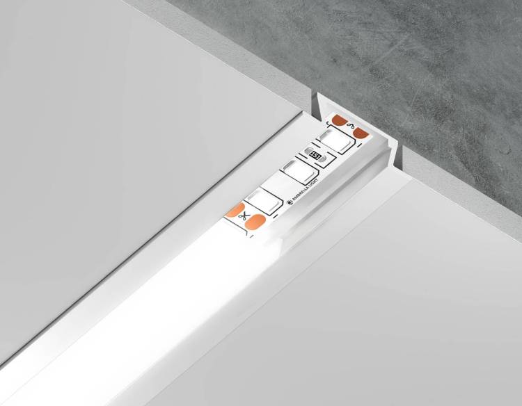 Алюминиевый встраиваемый профиль  Ambrella light Illumination GP1001WH