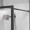 Душевая перегородка Vincea Walk-In (Волк-Ин) VSW-1HP110FLGM профиль вороненая сталь, стекло рифленое, 110x200 фото 2