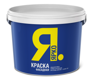 Краска фасадная Ярославские краски Ярко матовая белая 6 кг