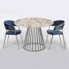 Стол Bradex Home Liverpool FR 0948 керамогранит белый мрамор с хромированными ножками 100x100x75 фото 9