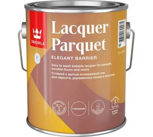 Лак паркетный износостойкий алкидно-уретановый Tikkivala Lacquer Parquet полуматовый 2.7 л